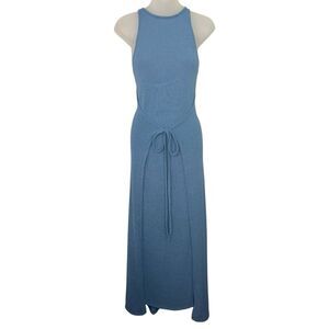 SHEIN Blue Sleeveless Maxi Wrap Dress Size Medium